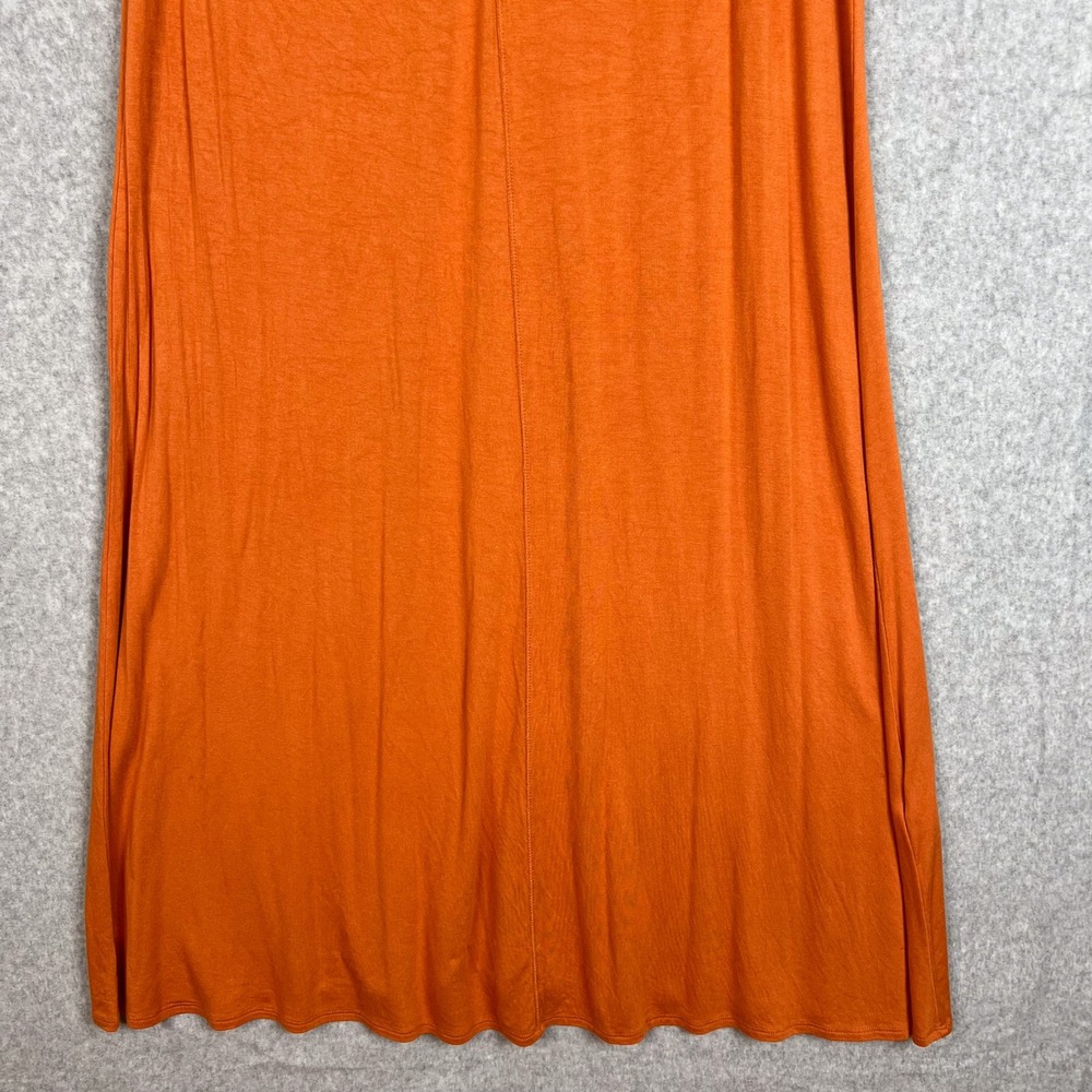 Soft Surroundings Orange V Neck Short Sleeve A Line Jersey Midi Dress Size Large - Picture 3 of 9